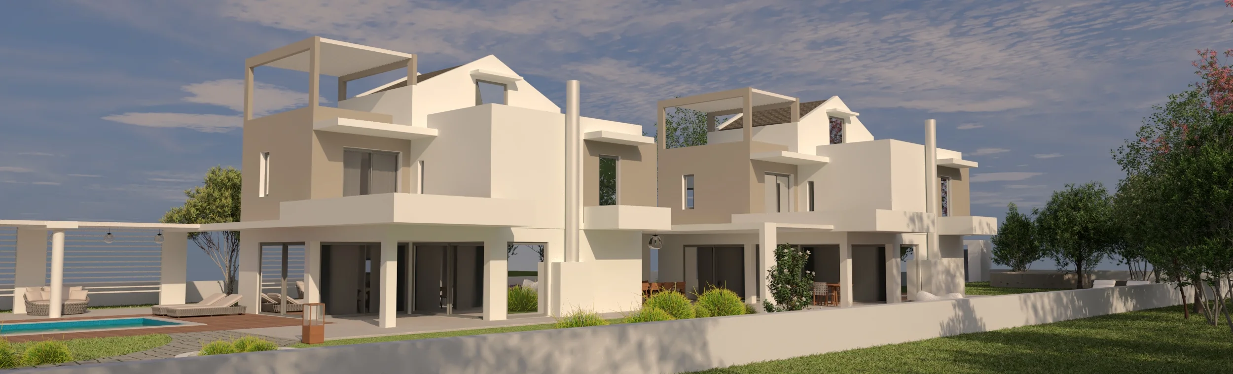 Aegina two-storey residences