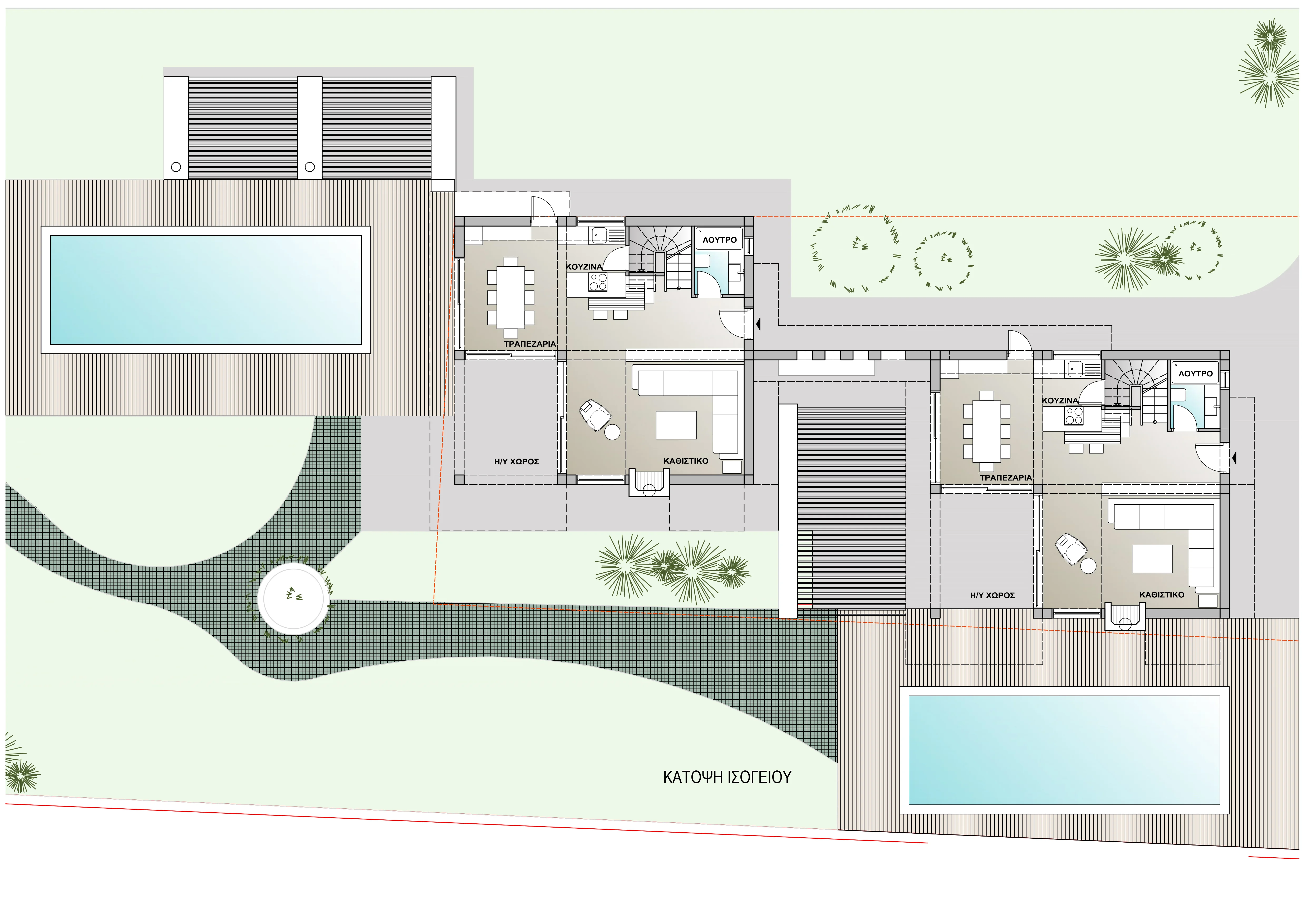 Aegina two-storey residences